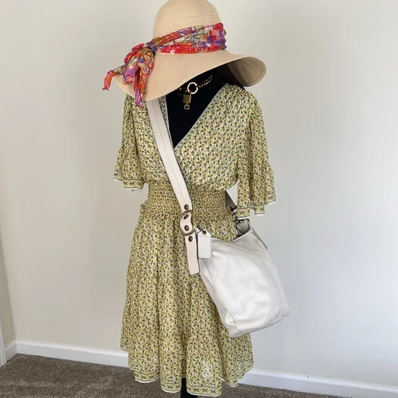 Coach White Sling /Shoulder Leather Bucket Bag - Picture 13 of 13